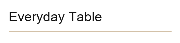 Everyday Table