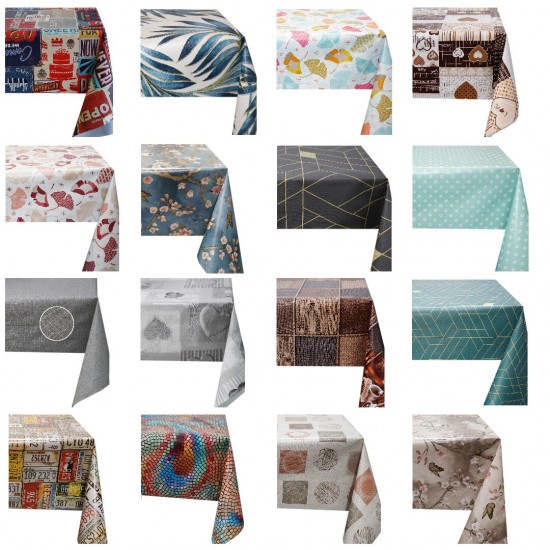 Wipe Clean Tablecloth PVC Vinyl Cover Wipeable Waterproof Table Cloth Protector