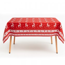Disposable Plastic Tablecloth Waterproof Table Cover Dining Table Christmas Xmas