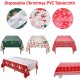 Disposable Plastic Tablecloth Waterproof Table Cover Dining Table Christmas Xmas