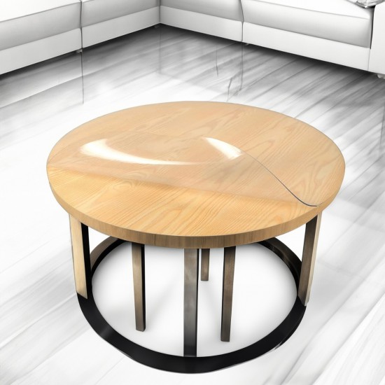 2mm Thick Clear Transparent Vinyl PVC Round Tablecloth Table Protector Cover