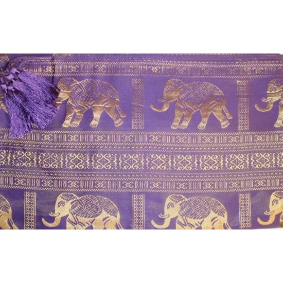 100% Thai Silk Tablecloth Elephant Design 150x200cm Many Colours Available