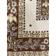 Vtg Retro Linen Tablecloth, Brown Tan Black, 65