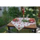 Provence Tablecloth 100% Cotton Poppy Print 85x85 cm Linen Color Natural