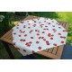 Provence Tablecloth 100% Cotton Poppy Print 85x85 cm Linen Color Natural