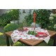 Provence Tablecloth 100% Cotton Poppy Print 85x85 cm Linen Color Natural
