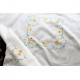 Clearance 50% OFF Country Yellow Duck Embroidery Cotton White Table Cloth