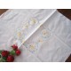 Clearance 50% OFF Country Yellow Duck Embroidery Cotton White Table Cloth