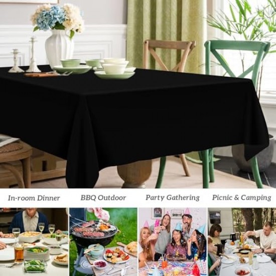 2 Pcs Plastic Tablecloth for Rectangle Table, 54 × 54