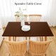 Fitted Rectangle Tablecloth Spandex Stretch Brown Cocktail Table Cover
