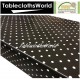 Polka Dots PVC Vinyl Tablecloth Oilcloth Wipe Clean 140cm wide - Premium Quality