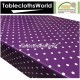 Polka Dots PVC Vinyl Tablecloth Oilcloth Wipe Clean 140cm wide - Premium Quality