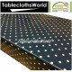 Polka Dots PVC Vinyl Tablecloth Oilcloth Wipe Clean 140cm wide - Premium Quality