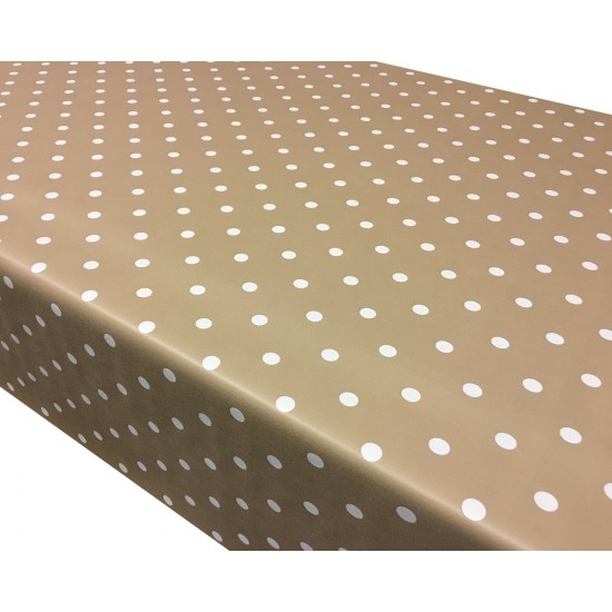 Polka Dot PVC Vinyl Tablecloth Wipe Clean Oilcloth ALL SIZES Premium Quality