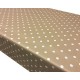 Polka Dot PVC Vinyl Tablecloth Wipe Clean Oilcloth ALL SIZES Premium Quality