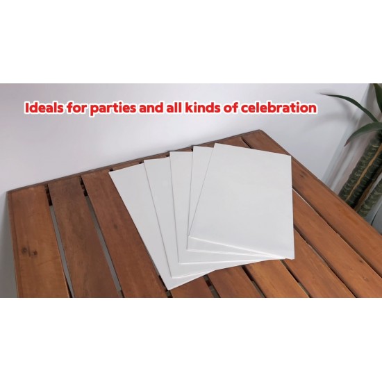 5pk White Paper Table Cloths Square Disposable Birthday Party Tablecloths Covers