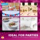 5pk White Paper Table Cloths Square Disposable Birthday Party Tablecloths Covers