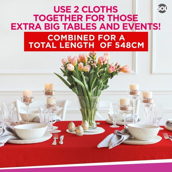 Plastic Rectangular Table Cloth Covers Wipe Clean Party Tablecloths Disposable