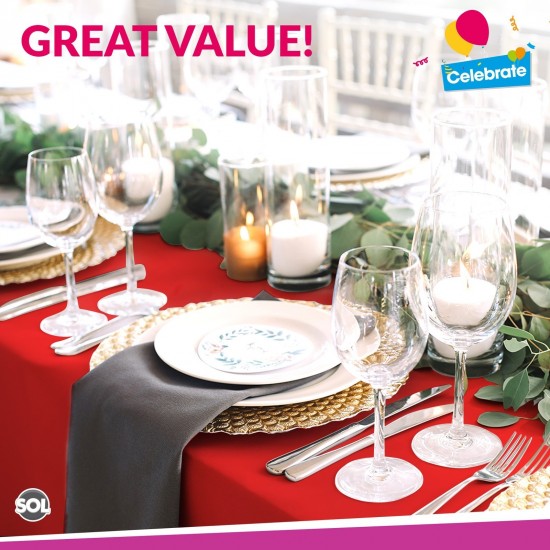 Plastic Rectangular Table Cloth Covers Wipe Clean Party Tablecloths Disposable