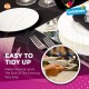 5-50 Black Paper Table Cloths Square Disposable Birthday Party Tablecloth Covers