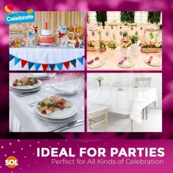 2-8pk White Paper Table Cloth Rectangular Disposable Party Tablecloth Covers