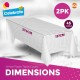 2-8pk White Paper Table Cloth Rectangular Disposable Party Tablecloth Covers