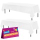 2-8pk White Paper Table Cloth Rectangular Disposable Party Tablecloth Covers