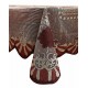 Floral Cotton Fabric 8 Seater Dining Table Cover - Red 60 x 90 inches