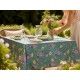 Meadow Bee Design Wipe Clean PVC Tablecloth. Soft Flannel Backing: 178 x 132cm