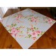 Handmade by Myself Cotton Blue Pink Floral Reversible Tablecloth 109cm x 109cm