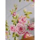 Handmade by Myself Cotton Blue Pink Floral Reversible Tablecloth 109cm x 109cm