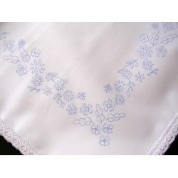 Tablecloth to embroider cotton lace edge flowers border embroidery CSOOO2