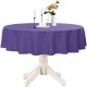 Round Plastic Table Covers 84 Inch Wipeable Waterproof Table Cloths