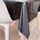 GLITTERY GLITTER SPARKLE BLACK PVC VINYL WIPE CLEAN TABLECLOTH TABLE PROTECTOR