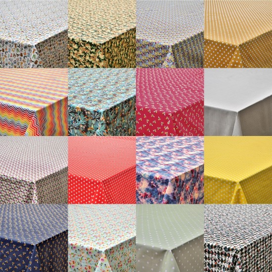 100% Cotton Patterned Fabric Tablecloth Square Rectangle Dining Table Cover
