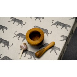 Oilcloth Tablecloth PVC Wipe Clean-Zoo Animals Tiger Zebra Leopard Elephant