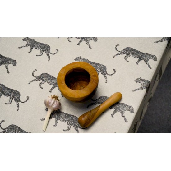 Oilcloth Tablecloth PVC Wipe Clean-Zoo Animals Tiger Zebra Leopard Elephant