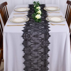 ShinyBeauty Lace-Table-Runner Black 3Meter able Runner Vintage Lace Table Cloth