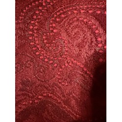 Crimson Red Paisley Jacquard Tablecloth 60x102