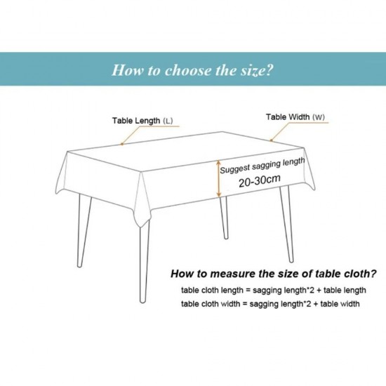 1xWipe Clean Tablecloth PVC Vinyl Cover Wipeable Waterproof Table ClothProtector