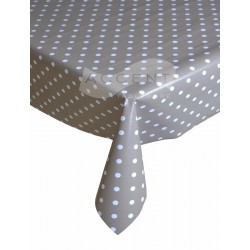 PVC Vinyl Tablecloth By The Metre, 140cm wide, Polka Dot Design, Many Colours