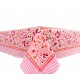 100% Cotton Pink Floral Handblock Printed Rectangle Fall Tablecover for Dining