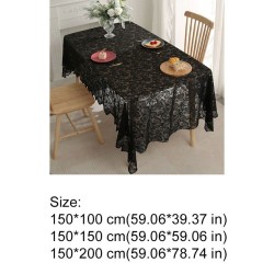 Florals Embroidery Lace Table Cover Rectangular Decorative Tablecloth Party