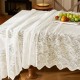 Florals Embroidery Lace Table Cover Rectangular Decorative Tablecloth Party