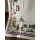 Vintage Small 36 x 32 Tablecloth Colonial Thanksgiving Fall Harvest Design