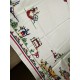 Vintage Small 36 x 32 Tablecloth Colonial Thanksgiving Fall Harvest Design