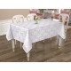 Rectangular Extra Large Grey, White, Cream Poly-Cotton Tablecloths, 4 Sizes