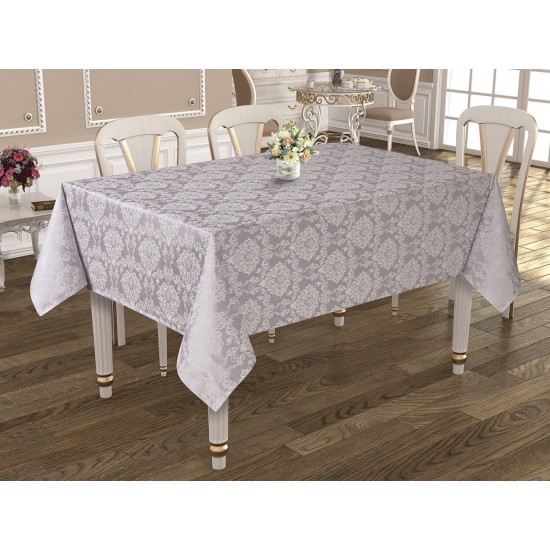 Rectangular Extra Large Grey, White, Cream Poly-Cotton Tablecloths, 4 Sizes