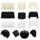Polyester Wedding Tablecloth Round Rectangle Table Cover Cloth White Ivory Black
