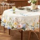 Spring Flowers Design Tablecloth - Stain Resistant Round 60 inch (4)